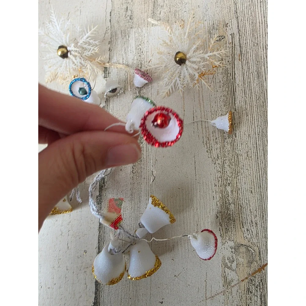 Vintage mini bell mercury glass ornament tree accessory